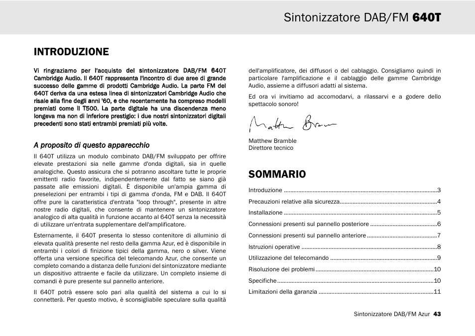 Cambridge Audio Azur 640T User Manual | Page 43 / 84