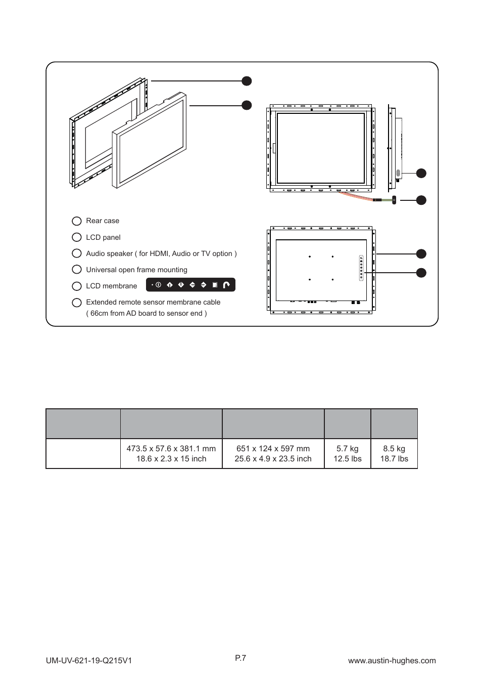 Op-19, 2 > structure diagram - op-19, Front view | Rear view | Austin Hughes OP-19 User Manual | Page 12 / 32