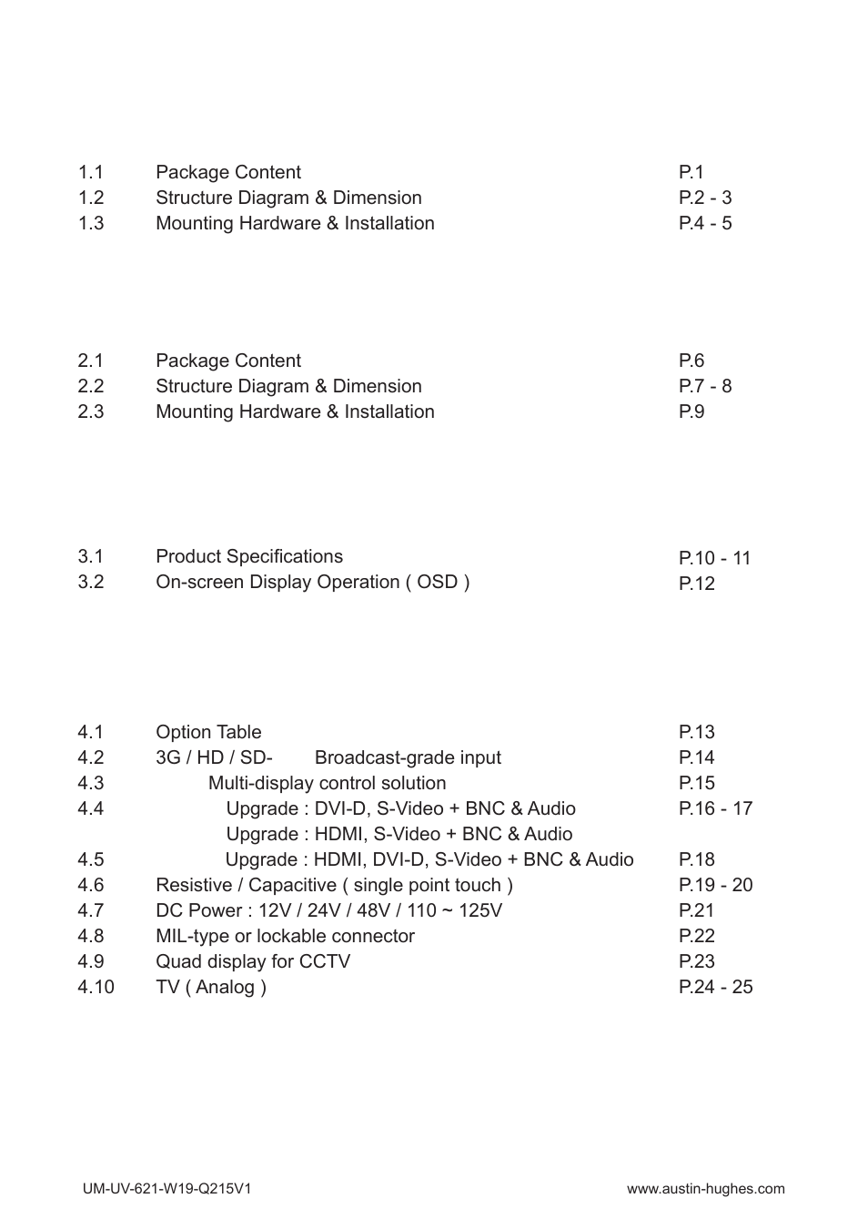 Austin Hughes OP-W19 User Manual | Page 4 / 32