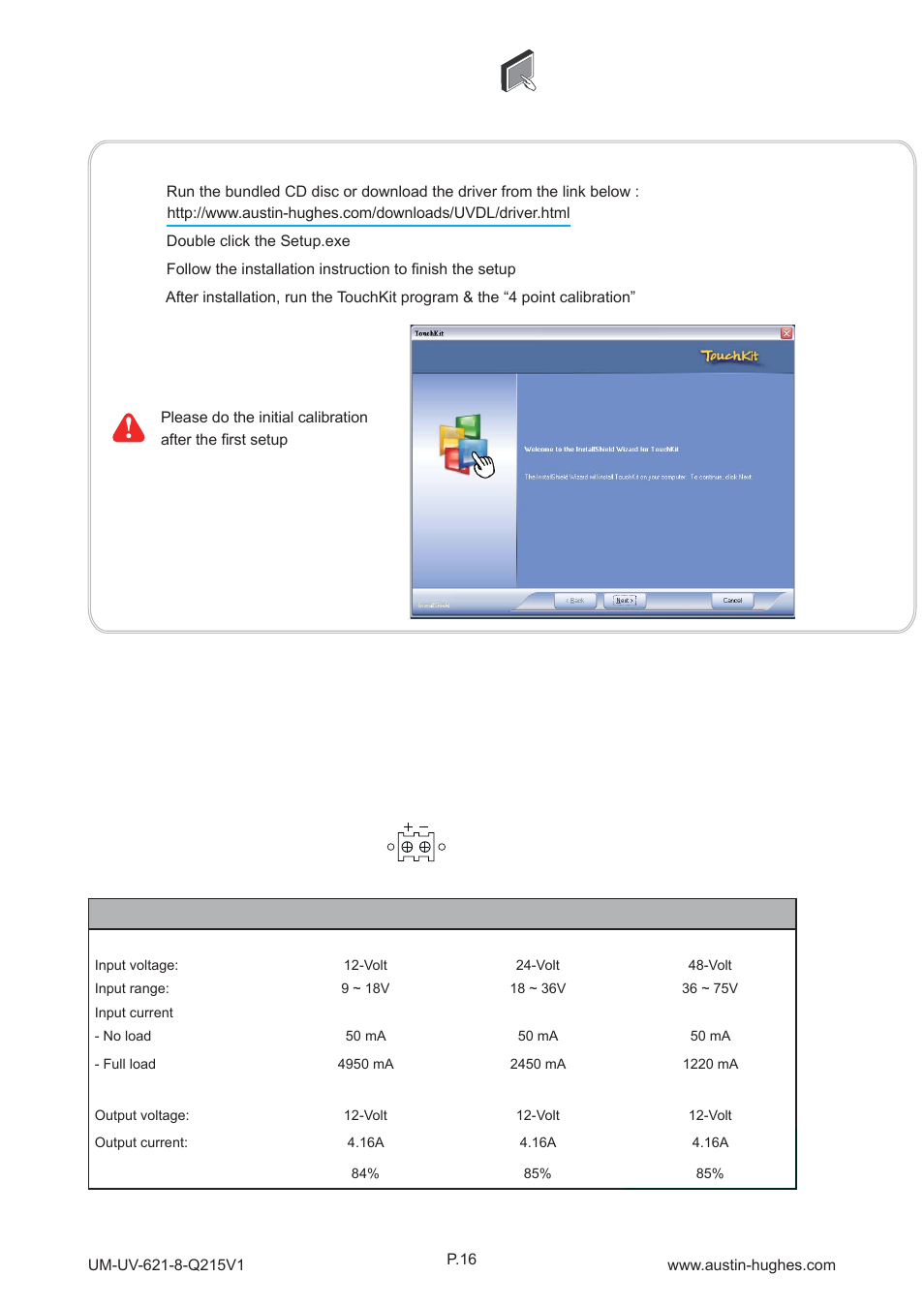 3 > options : touchscreen & driver, 4 > options : dc power, Trb / tcb driver | Austin Hughes OP-8 User Manual | Page 20 / 24