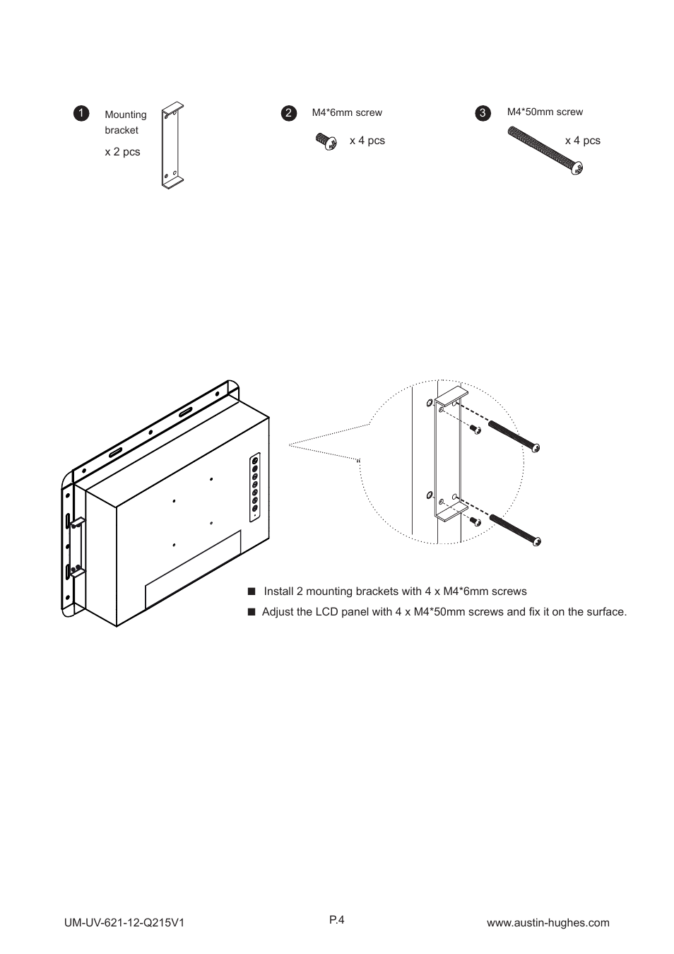 3 > panel mount installation - ap / nap-12 | Austin Hughes OP-12 User Manual | Page 8 / 24