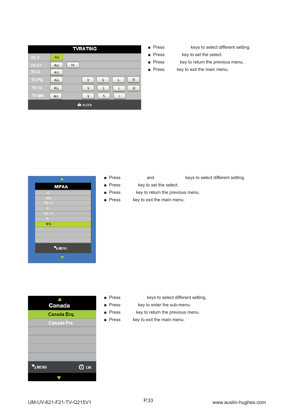 Austin Hughes OP-F21-TV User Manual | Page 38 / 40