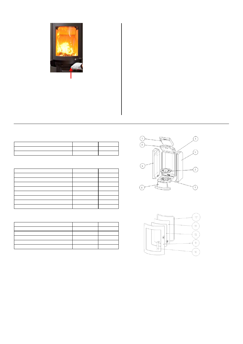 Chauffer à la mi-saison, Principales pièces détachées, Joints | Céramique réfractaire, Autres, Accessoires, Entretien, Information en cas d’incendie dans le conduit, Important | Austroflamm Bono Xtra User Manual | Page 17 / 20