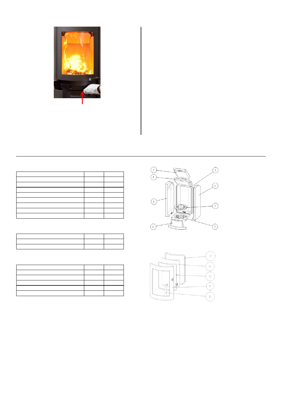 Heizen in der übergangszeit, Hinweis bei schornsteinbrand, Die wichtigsten ersatzteile - übersicht | Keramott, Dichtungen, Sonstiges, Zubehör, Pflege, Wichtig | Austroflamm Bono Xtra User Manual | Page 5 / 20