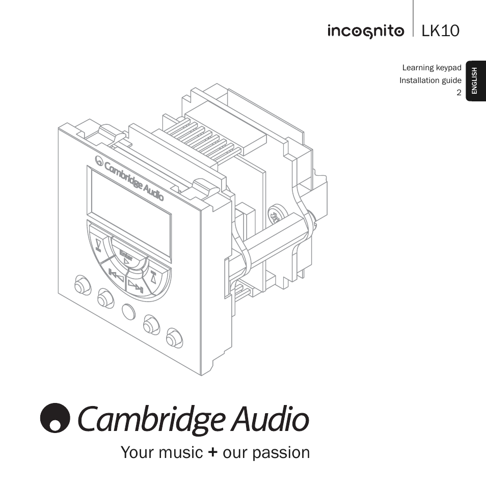 Cambridge Audio INCOGNITO LK10 User Manual | 20 pages