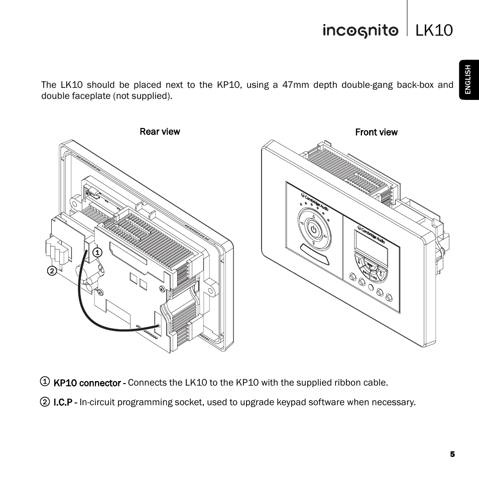 Lk10 | Cambridge Audio INCOGNITO LK10 User Manual | Page 5 / 20