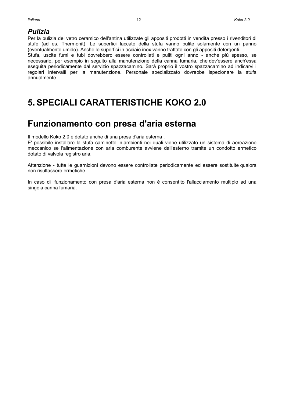 Pulizia | Austroflamm Koko 2.0 User Manual | Page 14 / 20