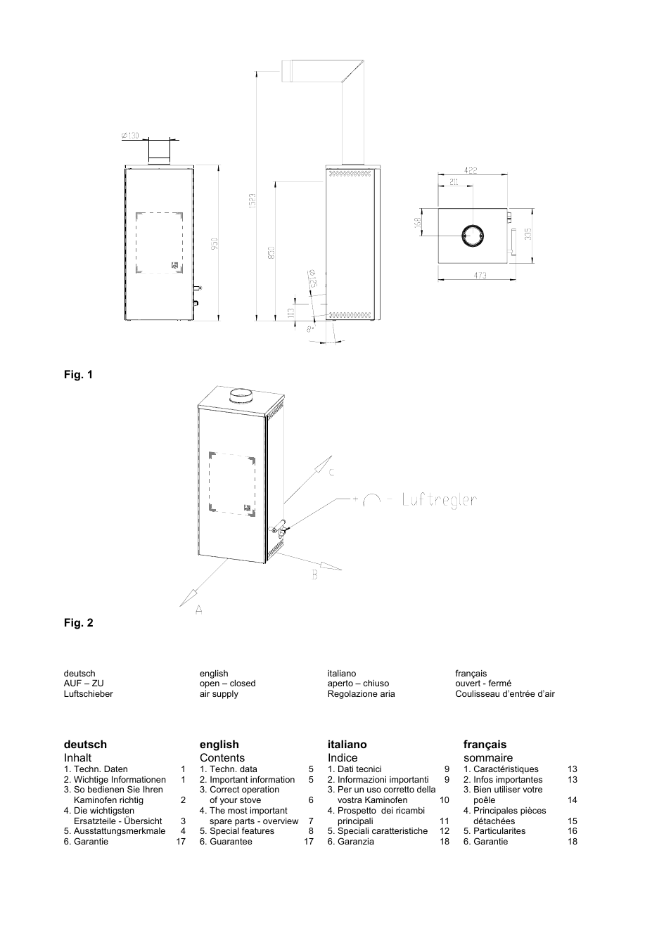 Austroflamm Mono User Manual | Page 2 / 20