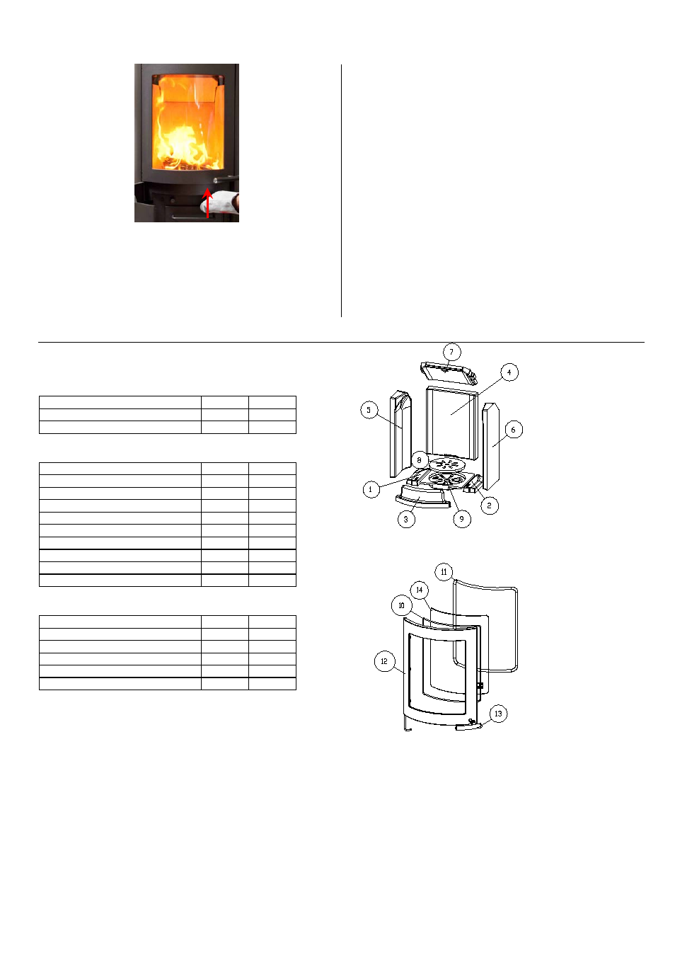 Prospetto dei ricambi principali, Guarnizioni, Keramott | Altre parti, Accessori, Pulizia, Il riscaldamento durante le mezze stagioni, Autocombustione della canna fumaria, Importante | Austroflamm Uno Xtra User Manual | Page 13 / 20