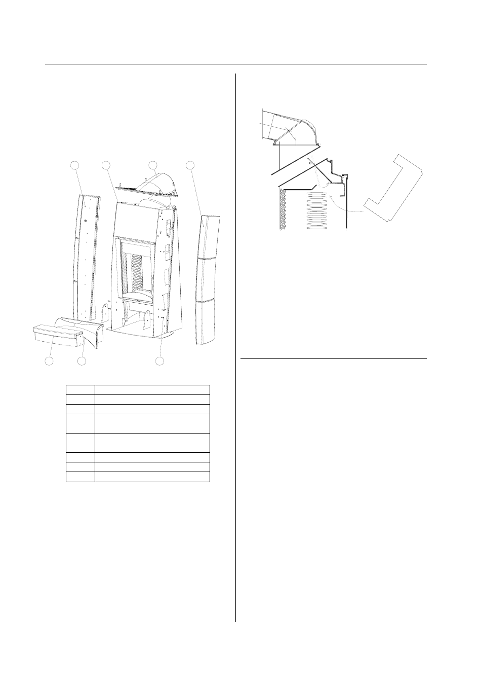 Istruzioni di assemblaggio e di smontaggio, Caratteristiche del modello irony s back, Sicura per il trasporto | Rivestimento, Deflettore superiore, Piano forno | Austroflamm Irony S User Manual | Page 14 / 20