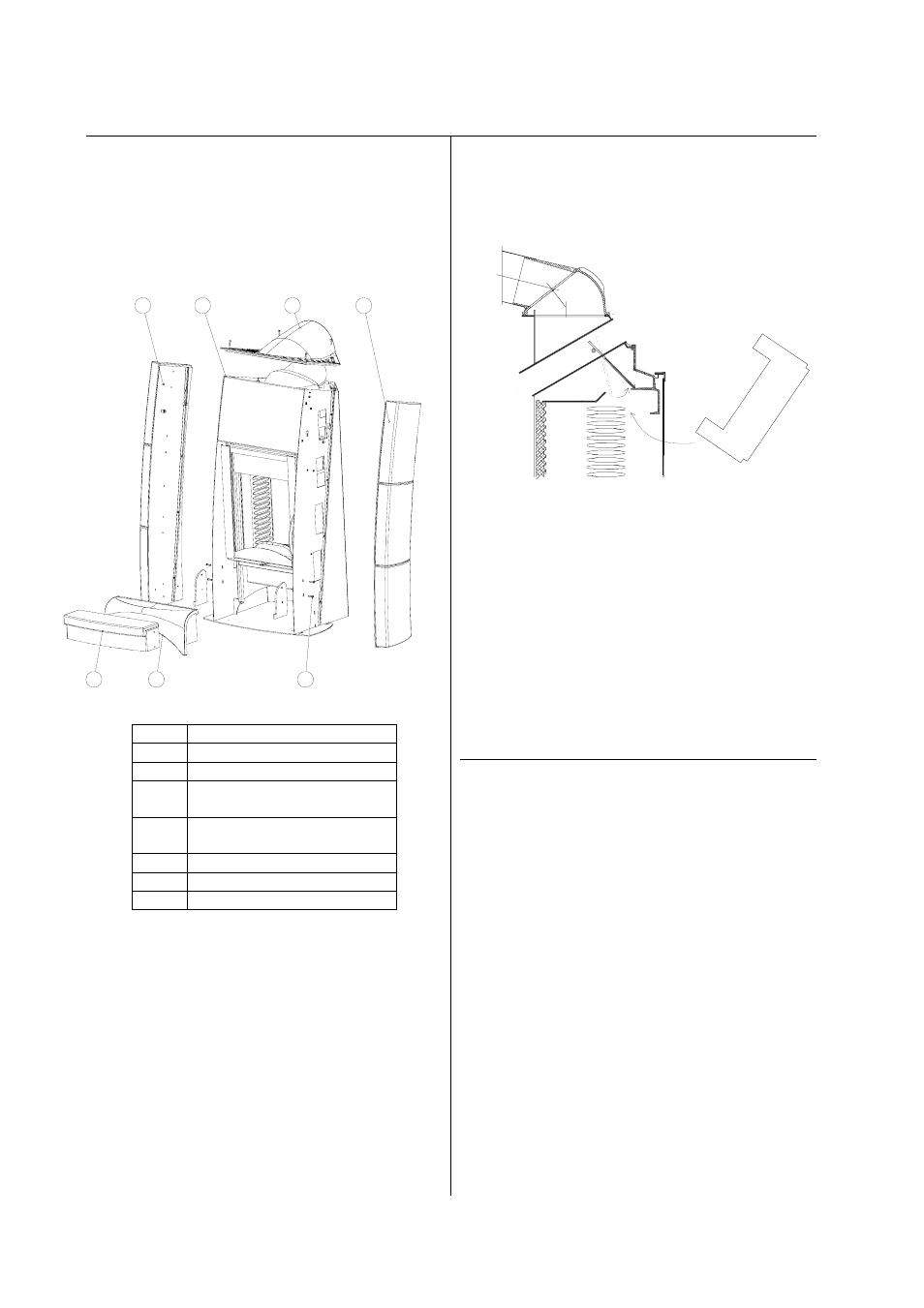 Instructions de montage/démontage, Caracteristiques d'equipement du irony s back, Sécurité de transport | Habillage, Plaque supérieure de déviation de tirage, Compartiment à four | Austroflamm Irony S User Manual | Page 18 / 20