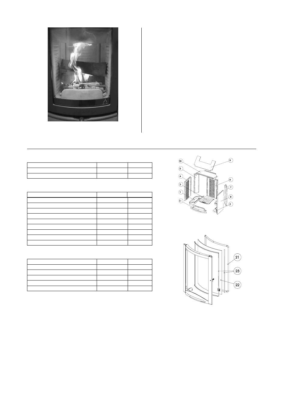 Principales pièces détachées, Joints, Céramique réfractaire | Autres, Accessoires, Entretien, Important | Austroflamm Irony L User Manual | Page 18 / 21