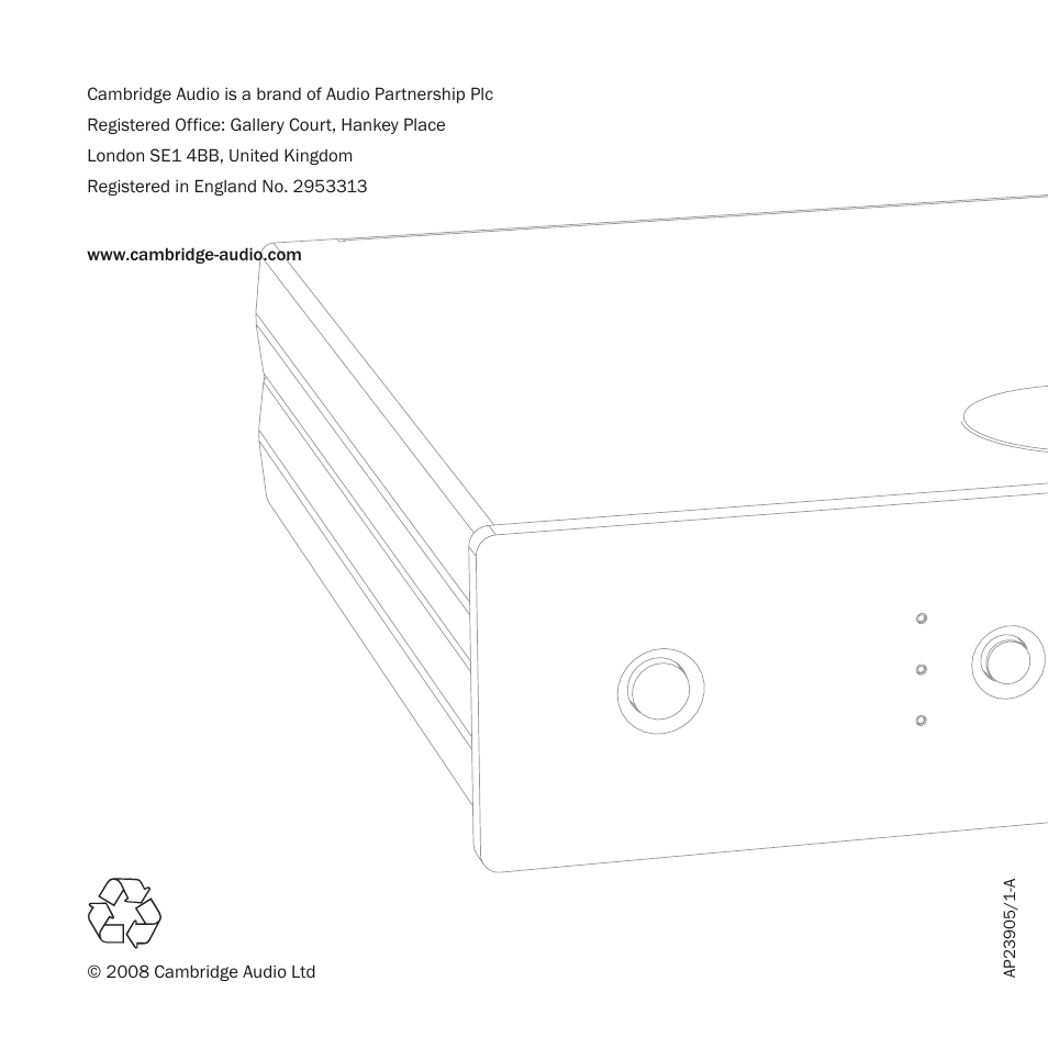 Cambridge Audio Upsampling Digital to Analog Converter azur DacMagic User Manual | Page 28 / 28