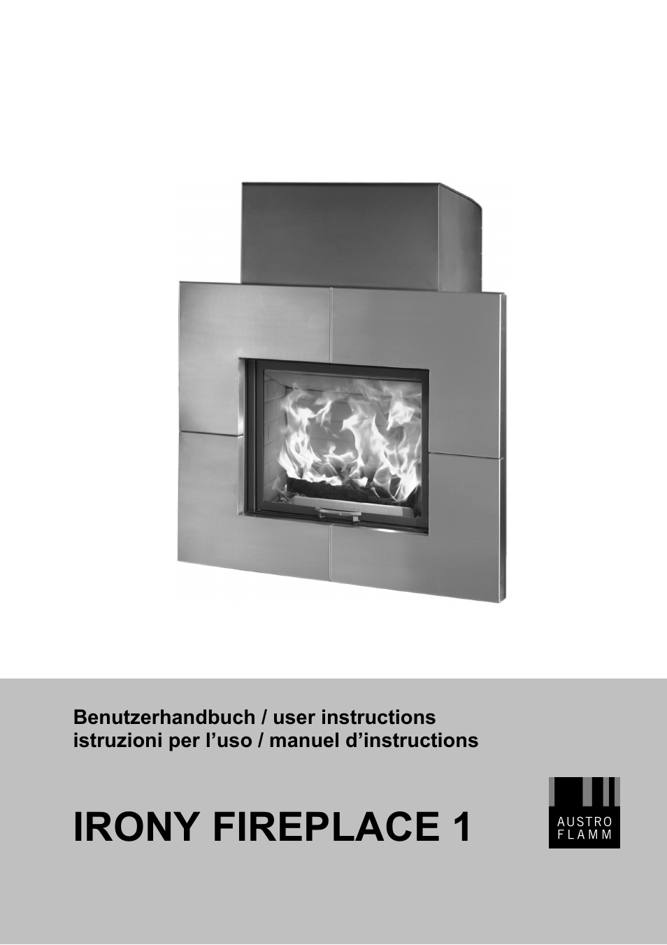 Austroflamm Irony Fireplace 1 User Manual | 16 pages