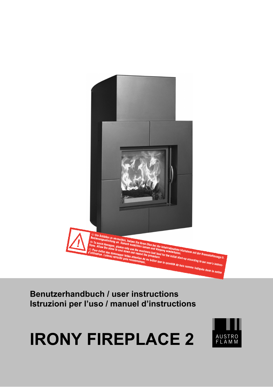 Austroflamm Irony Fireplace 2 User Manual | 16 pages