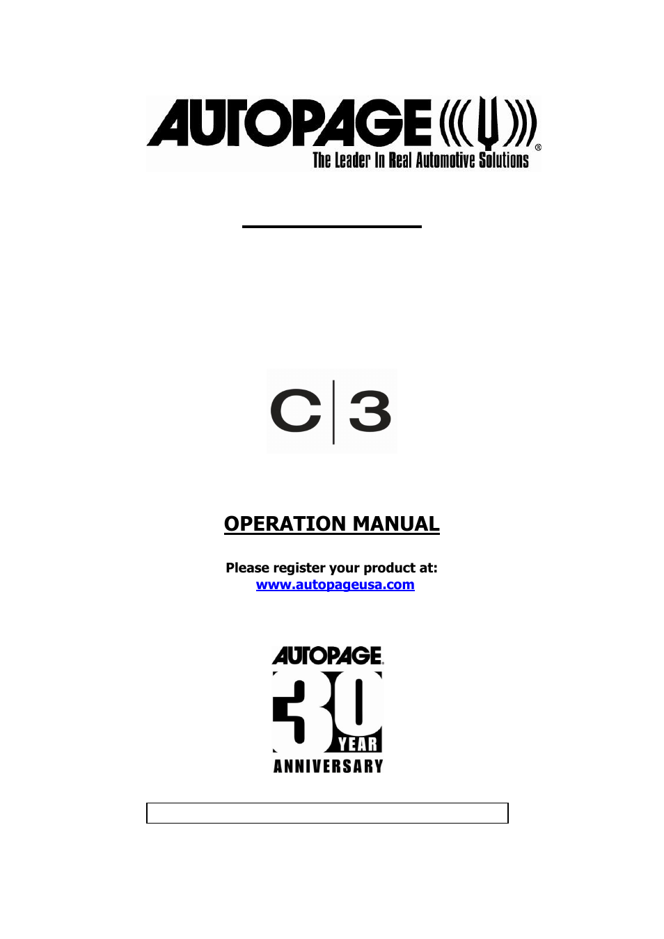 AutoPage C3-RS915LCD User Manual | 20 pages