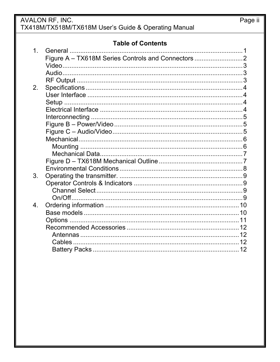 AValon RF TX618M User Manual | Page 2 / 14