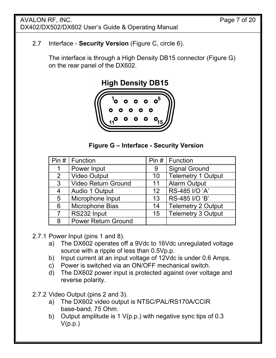 AValon RF DX-02 Series User Manual | Page 10 / 23