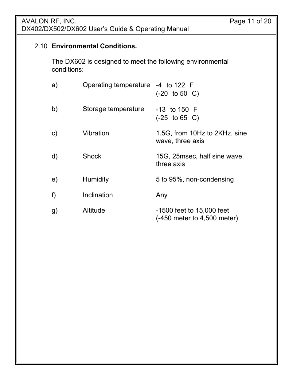 AValon RF DX-02 Series User Manual | Page 14 / 23