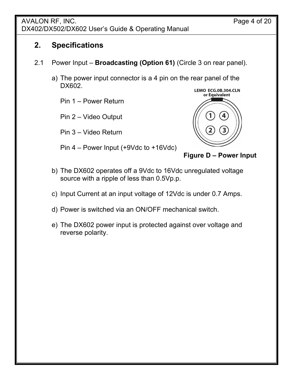 AValon RF DX-02 Series User Manual | Page 7 / 23