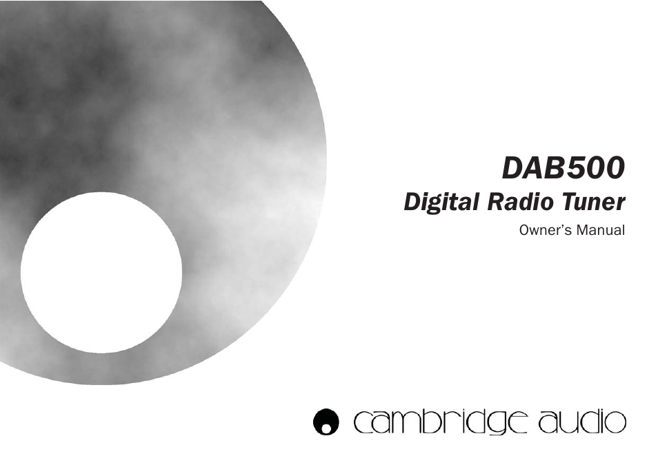 Cambridge Audio DAB500 User Manual | 12 pages