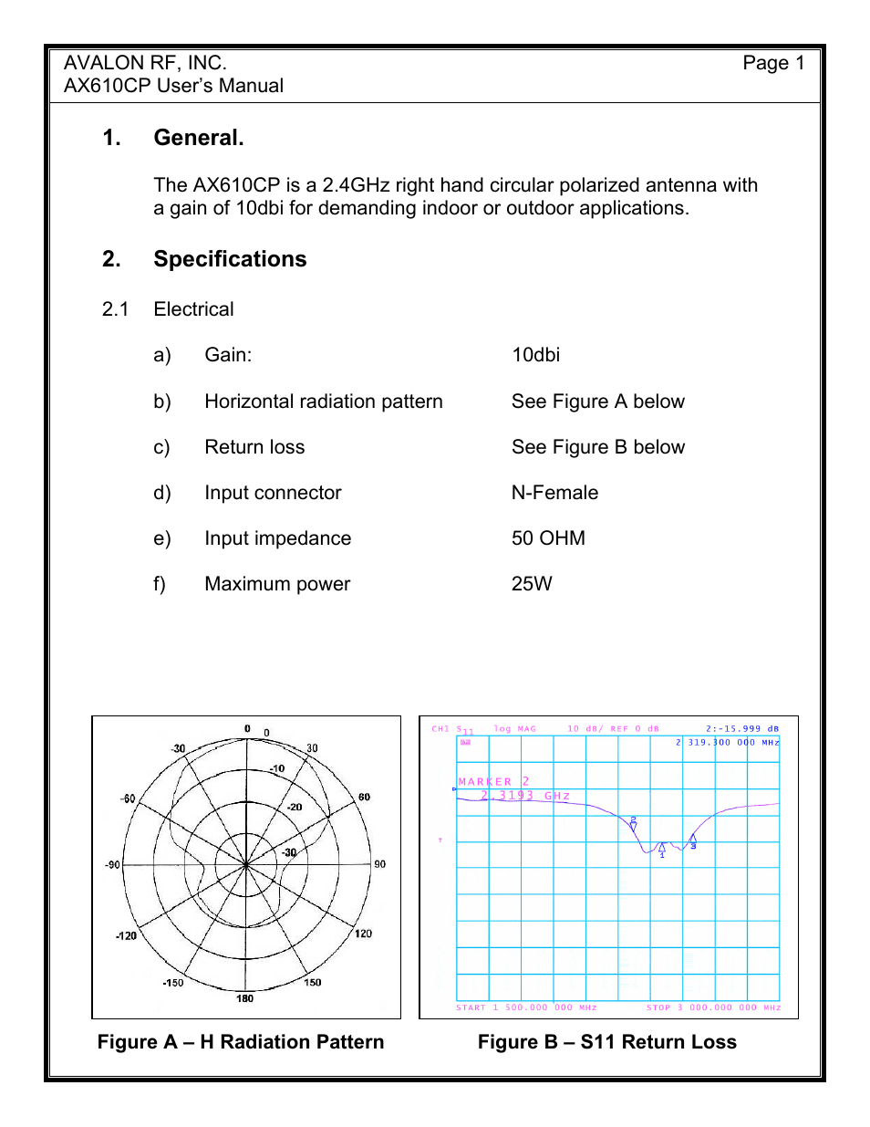 AValon RF AX610CP User Manual | Page 2 / 5