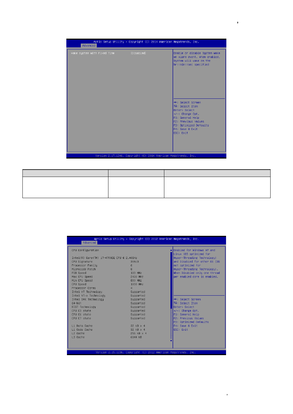 S5 rtc wake settings, Cpu configuration | Avalue ECM-QM87 User Manual | Page 43 / 74