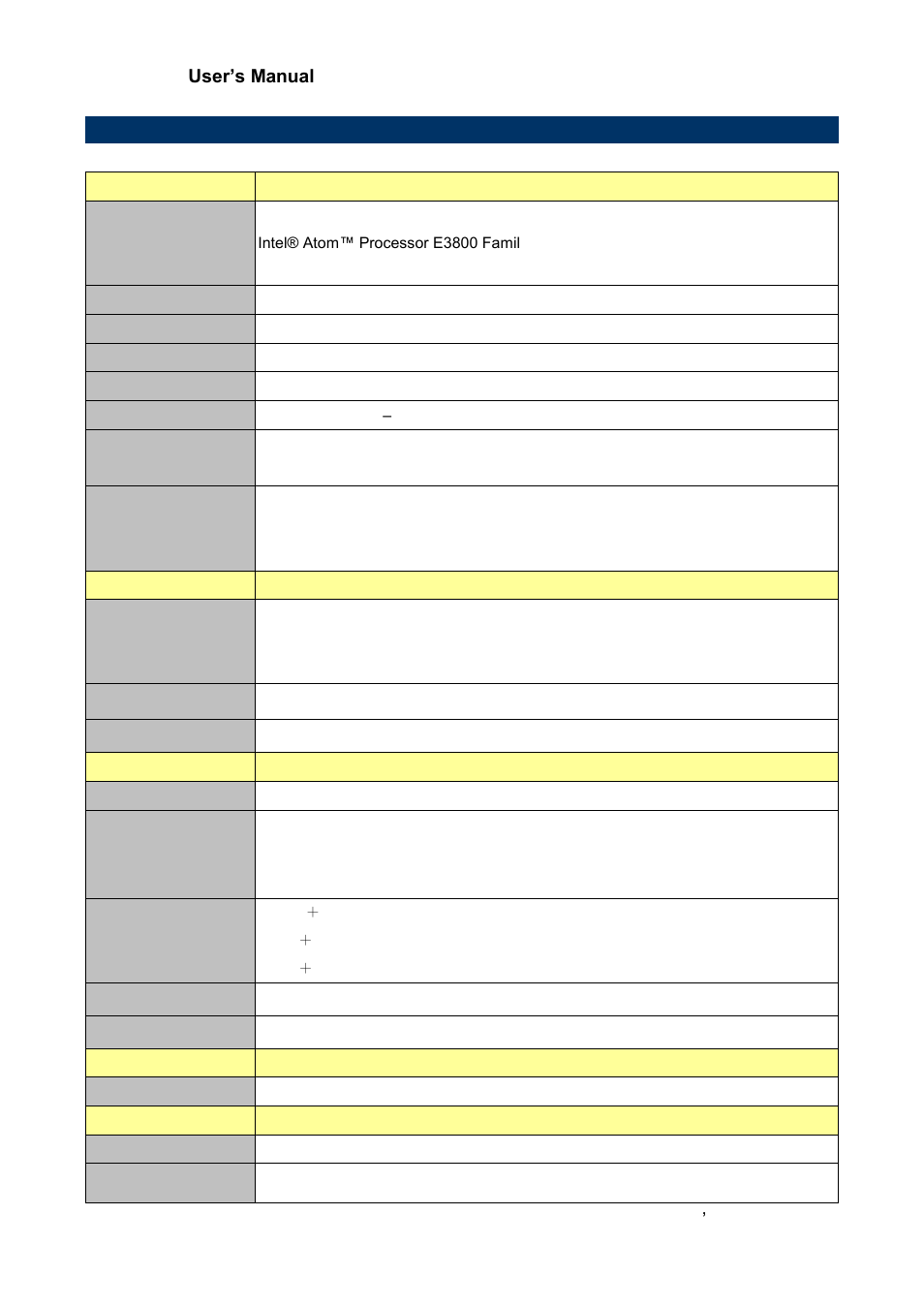 System specifications, 5 system specifications | Avalue ECM-BYT2 User Manual | Page 11 / 71