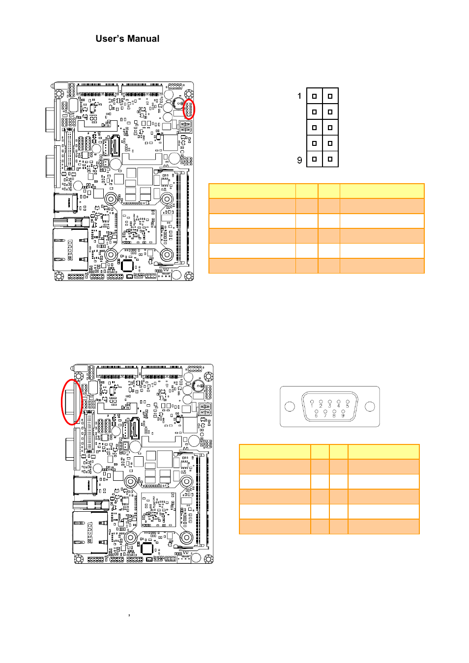 On-board header for usb2.0 (jusb78), Serial port 1 connector (com1) | Avalue ECM-BYT2 User Manual | Page 26 / 71