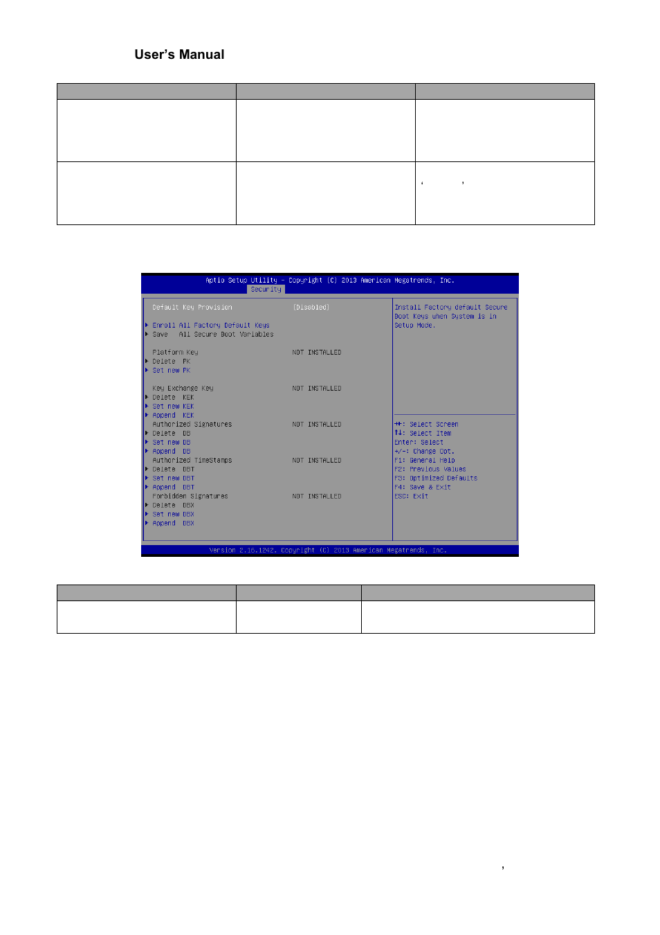 Key management | Avalue ECM-BYT2 User Manual | Page 57 / 71