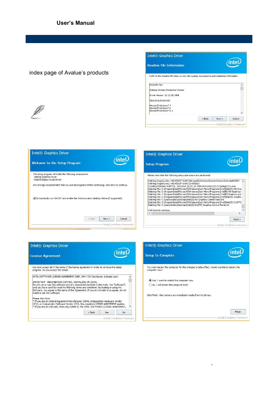 Install vga driver | Avalue ECM-BYT2 User Manual | Page 65 / 71