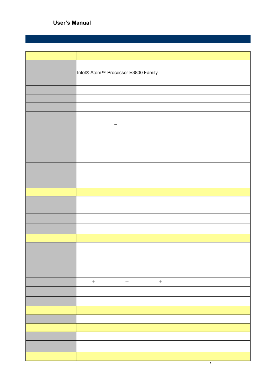 System specifications, 5 system specifications | Avalue ECM-BYT User Manual | Page 11 / 73
