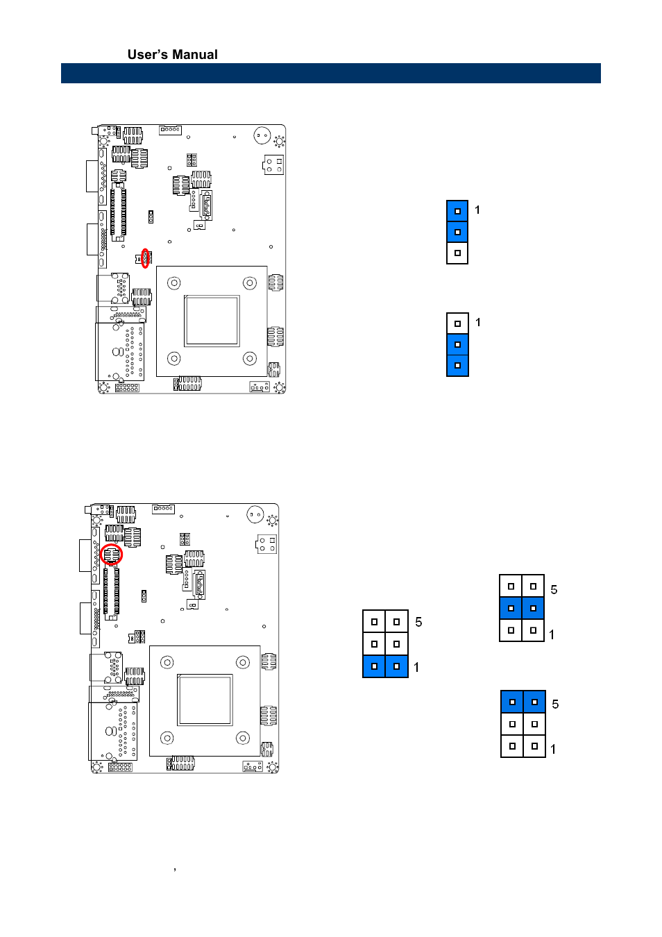 Setting jumpers & connectors, Clear cmos (jbat1), Com 1 pin 9 signal select (jri1) | Avalue ECM-BYT User Manual | Page 22 / 73