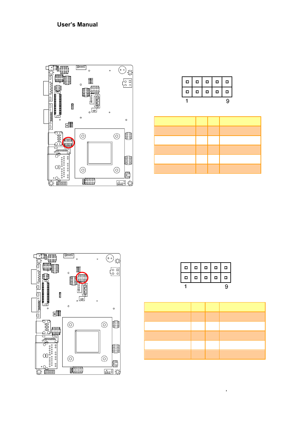 On-board header for usb2.0 (jusb3_4), On-board header for usb2.0 (h_jusb12) | Avalue ECM-BYT User Manual | Page 27 / 73