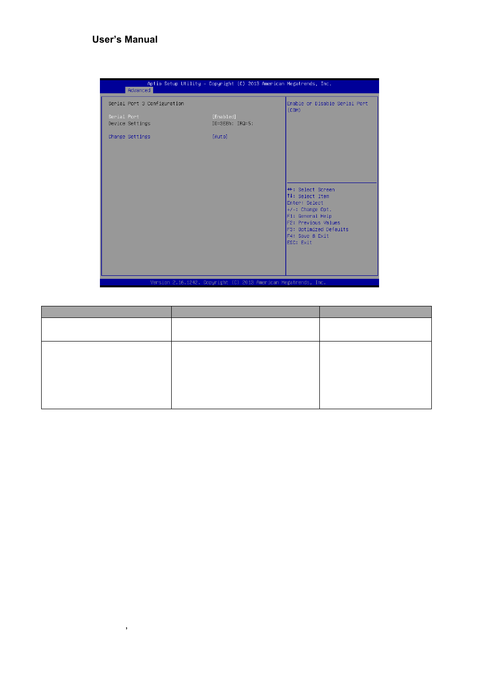 Serial port 3 configuration | Avalue ECM-BYT User Manual | Page 44 / 73