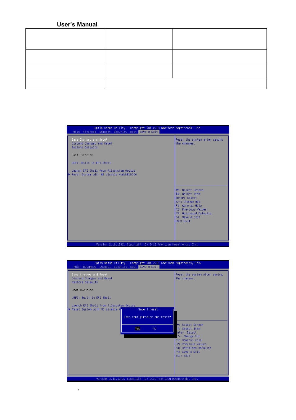 Save and exit | Avalue ECM-BYT User Manual | Page 62 / 73