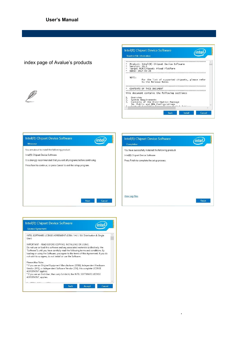 Install chipset driver | Avalue ECM-BYT User Manual | Page 65 / 73