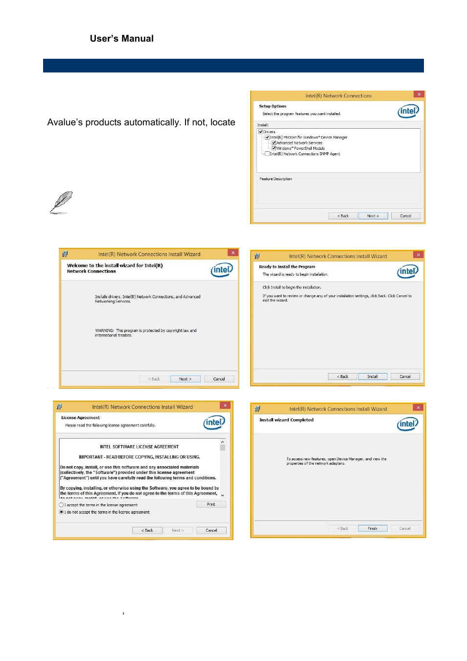 Install ethernet driver (for intel i211at) | Avalue ECM-BYT User Manual | Page 70 / 73