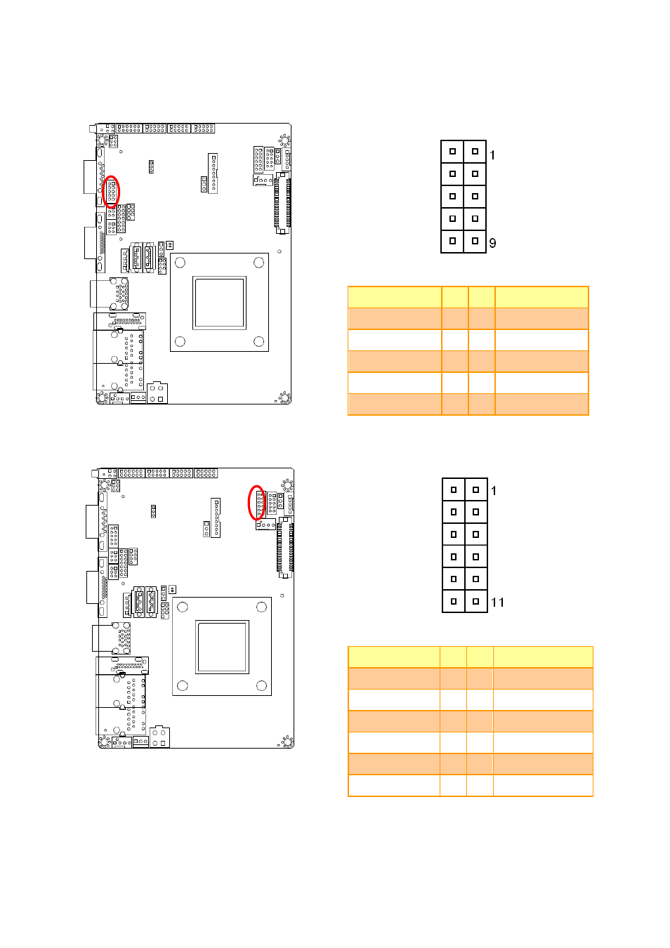 Serial port 2 connector (jcom2), General purpose i/o connector (dio1) | Avalue ECM-KA User Manual | Page 18 / 24