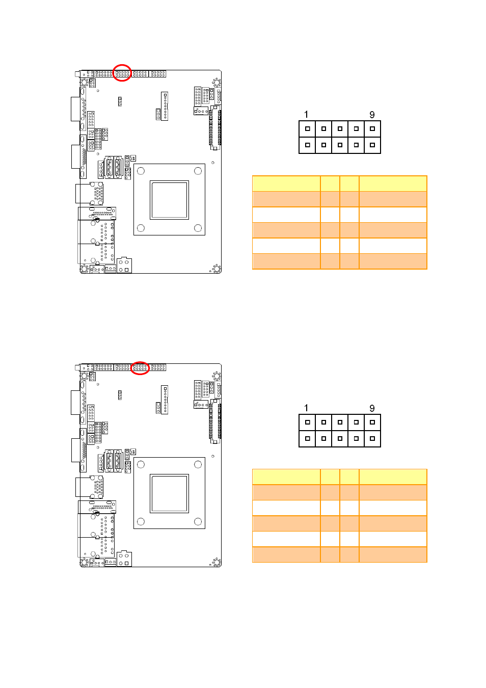 On-board box header for usb2.0 (jusb1), On-board box header for usb2.0 (jusb2) | Avalue ECM-KA User Manual | Page 23 / 24