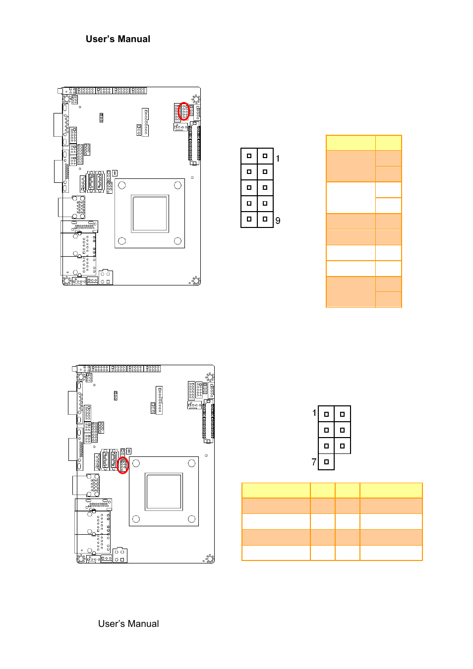 Miscellaneous setting connector (jfp1), Spi connector (jspi1) | Avalue ECM-KA User Manual | Page 30 / 72