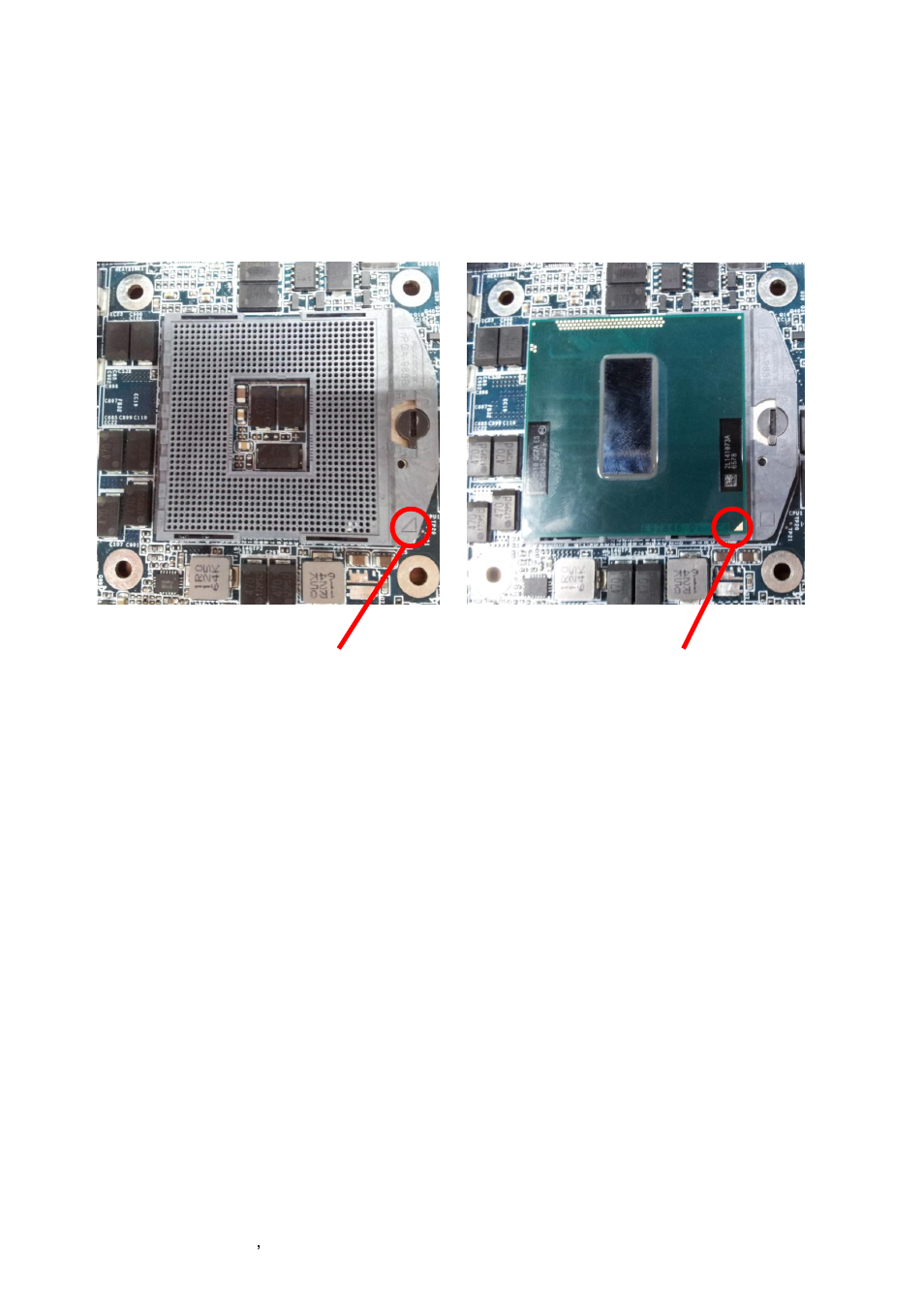 Cpu socket triangle gold triangle | Avalue ECM-QM77 User Manual | Page 38 / 89