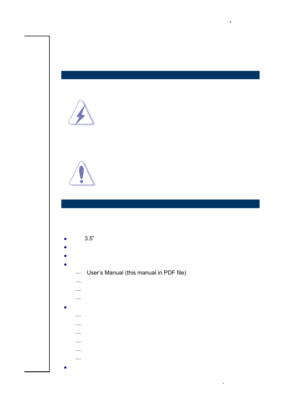 Getting started, Safety precautions, Packing list | Avalue ECM-QM77 User Manual | Page 9 / 89