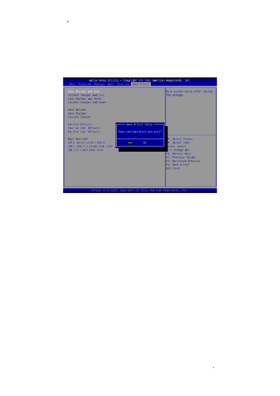 Save changes and exit, Discard changes and exit, Save changes and reset | Discard changes and reset, Save changes | Avalue ECM-CDV User Manual | Page 61 / 70