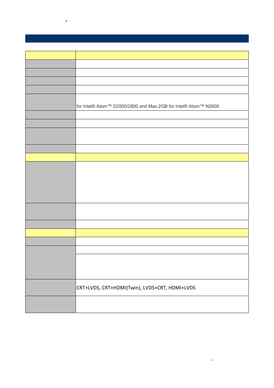 System specifications, 5 system specifications | Avalue ECM-CDV User Manual | Page 9 / 70