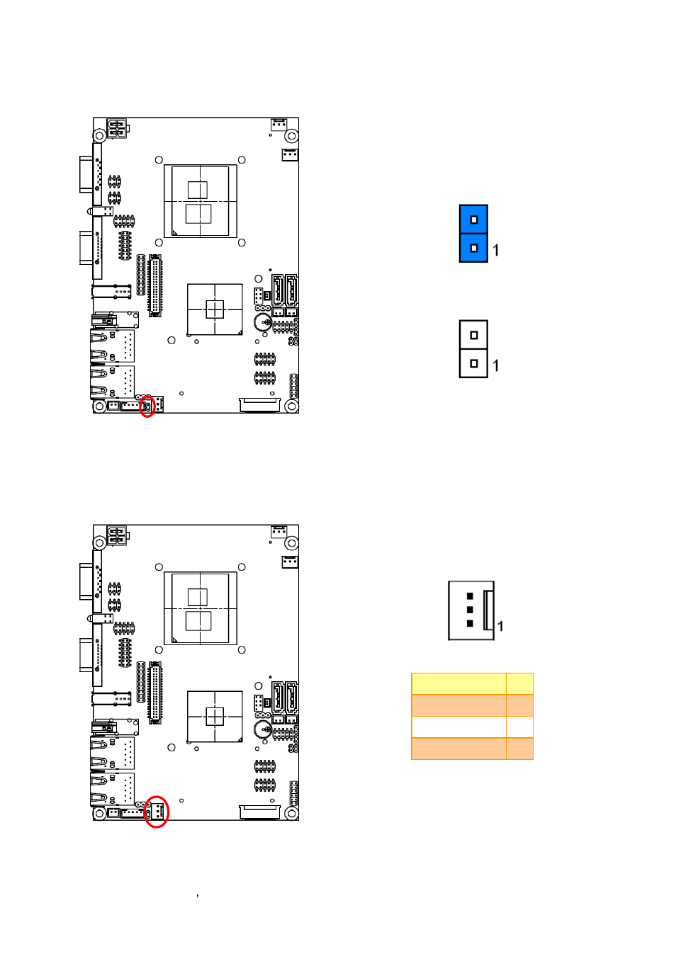 At/ atx input power select (pwr_msel1), 5vsb connector in atx (pwr_sb) | Avalue ECM-QM57 User Manual | Page 24 / 79