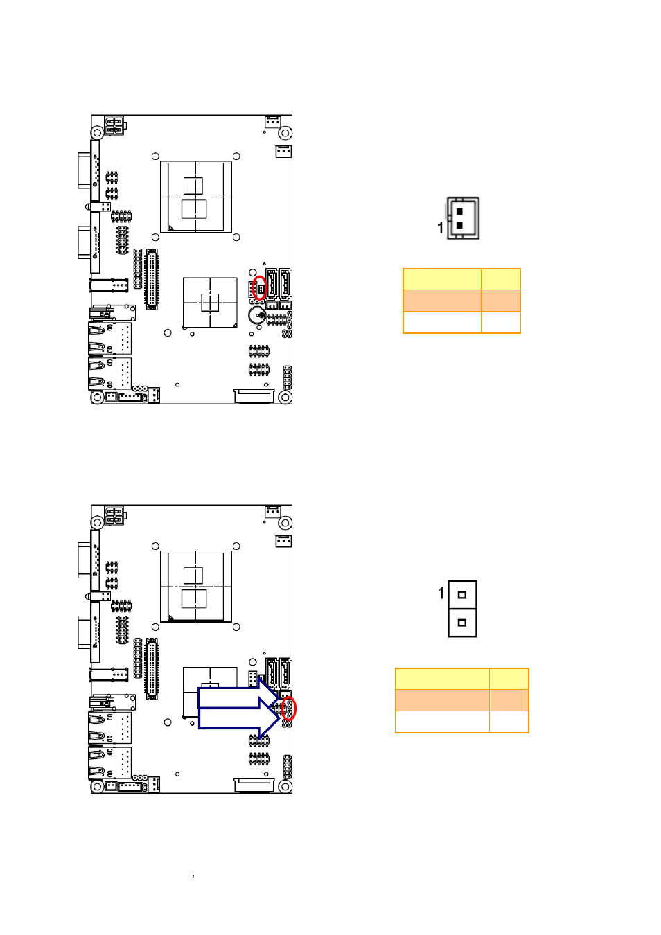 Battery connector (bbat1), Cfast led connector (bled1/ bled2) | Avalue ECM-QM57 User Manual | Page 26 / 79