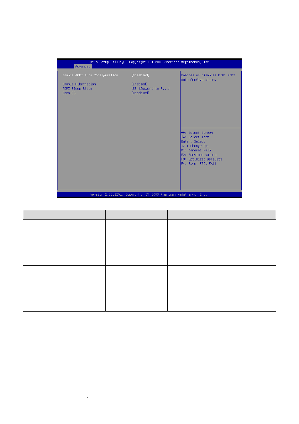 Acpi settings | Avalue ECM-QM57 User Manual | Page 44 / 79