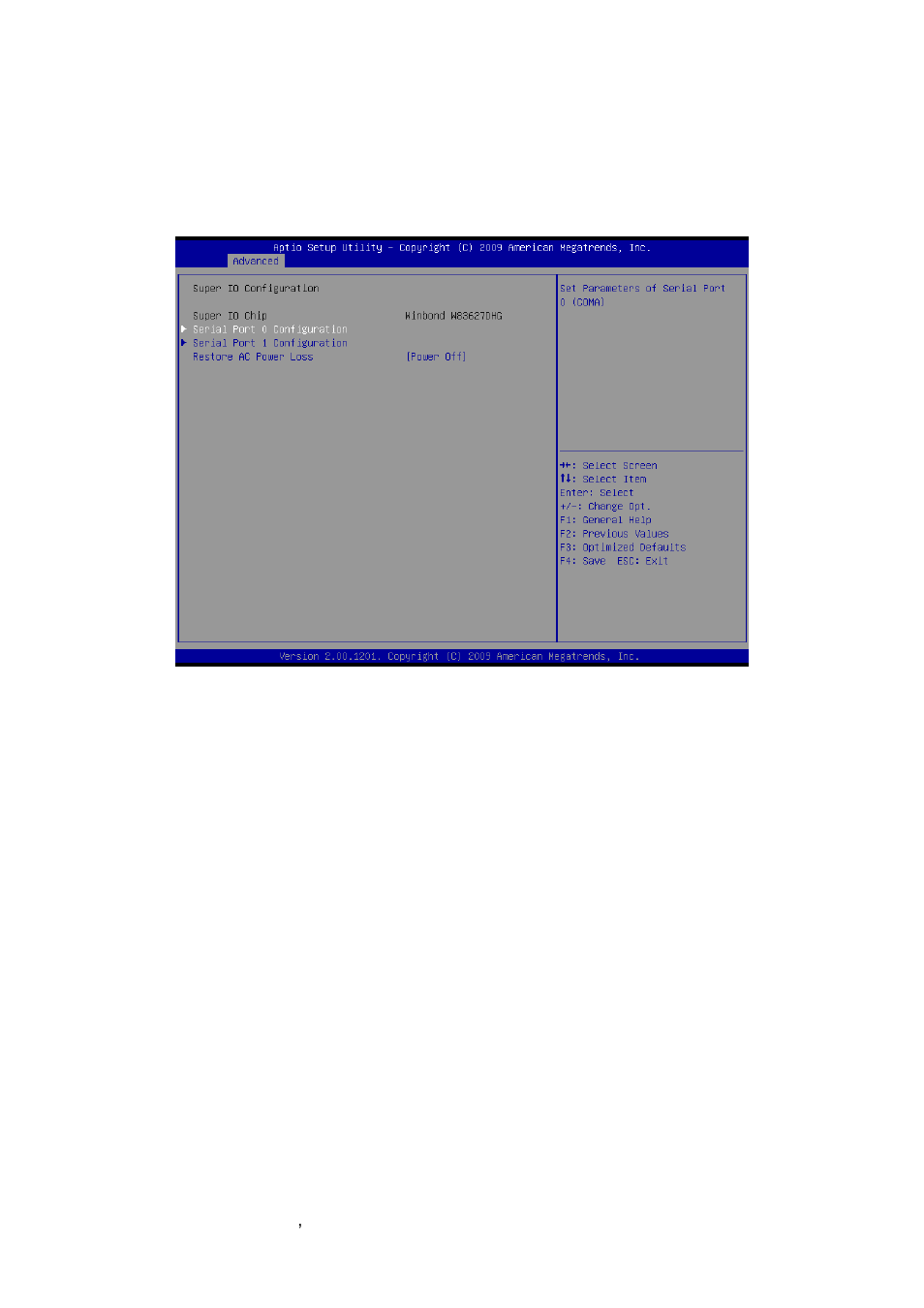 Super io configuration | Avalue ECM-QM57 User Manual | Page 54 / 79