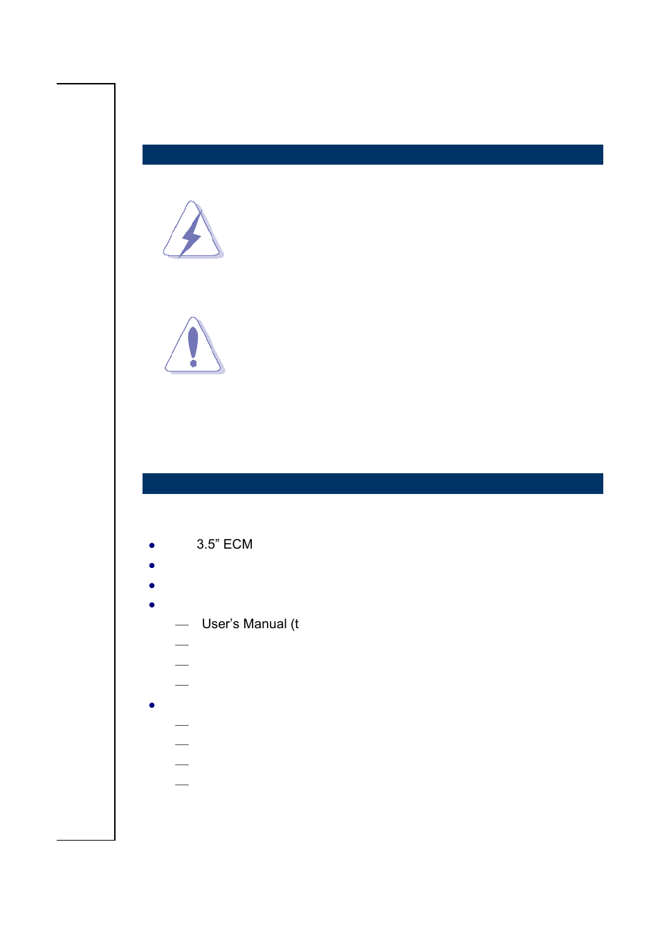 Getting started | Avalue ECM-QM57 User Manual | Page 4 / 24